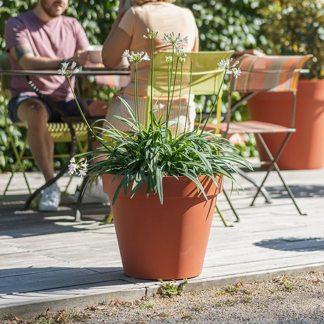 Pot de fleurs TOSCANE Ã 60 cm orange terre battue