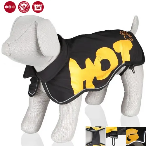 Manteau pour chien Avallon Hot Dog 40cm noir jaune