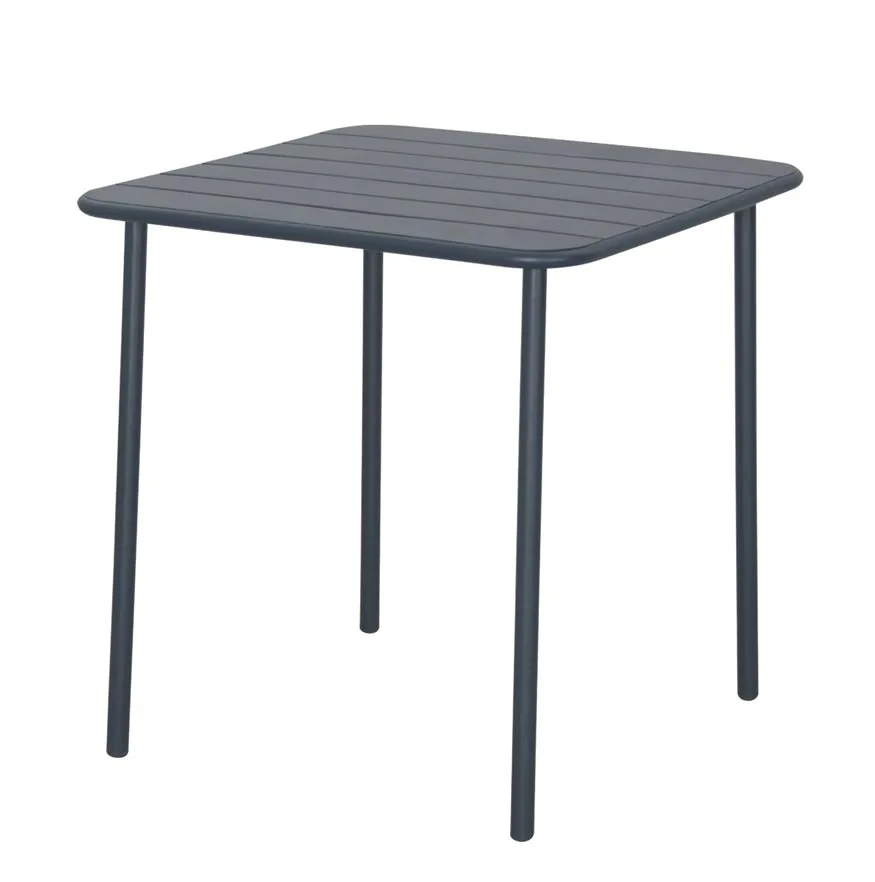 Table de Jardin MILLOR en Acier 70x70cm Coloris Anthracite