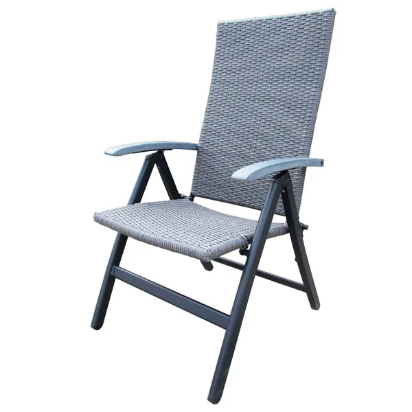 Fauteuil avec dossier rÃ©glable aluminium anthracite BARCELONA
