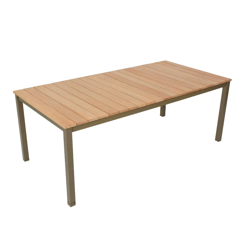 Gartentisch MARBELLA Aluminium und Holz 2 m