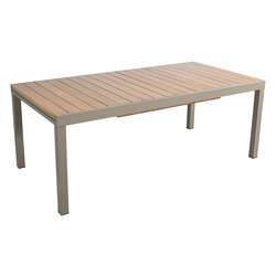 Table de Jardin MARBELLA en Eucalyptus et Aluminium - 2/3m - OOGarden