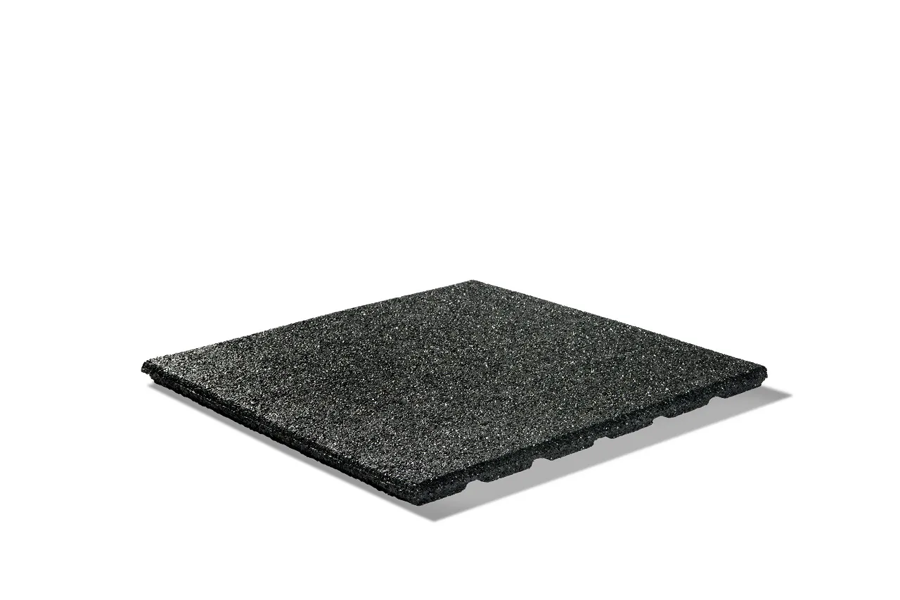 Dalle de protection noire pour aire de jeux enfant 50x 50 cm