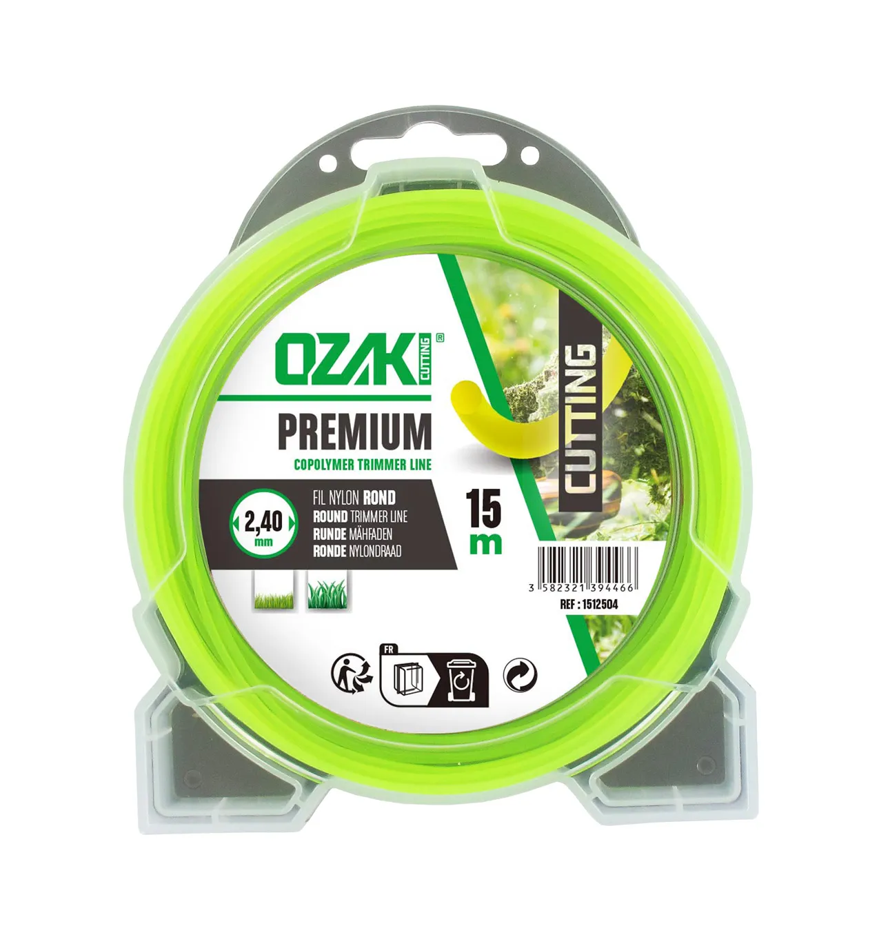 Runde Premium Nylonfadenspule 15m Ø 2,4mm