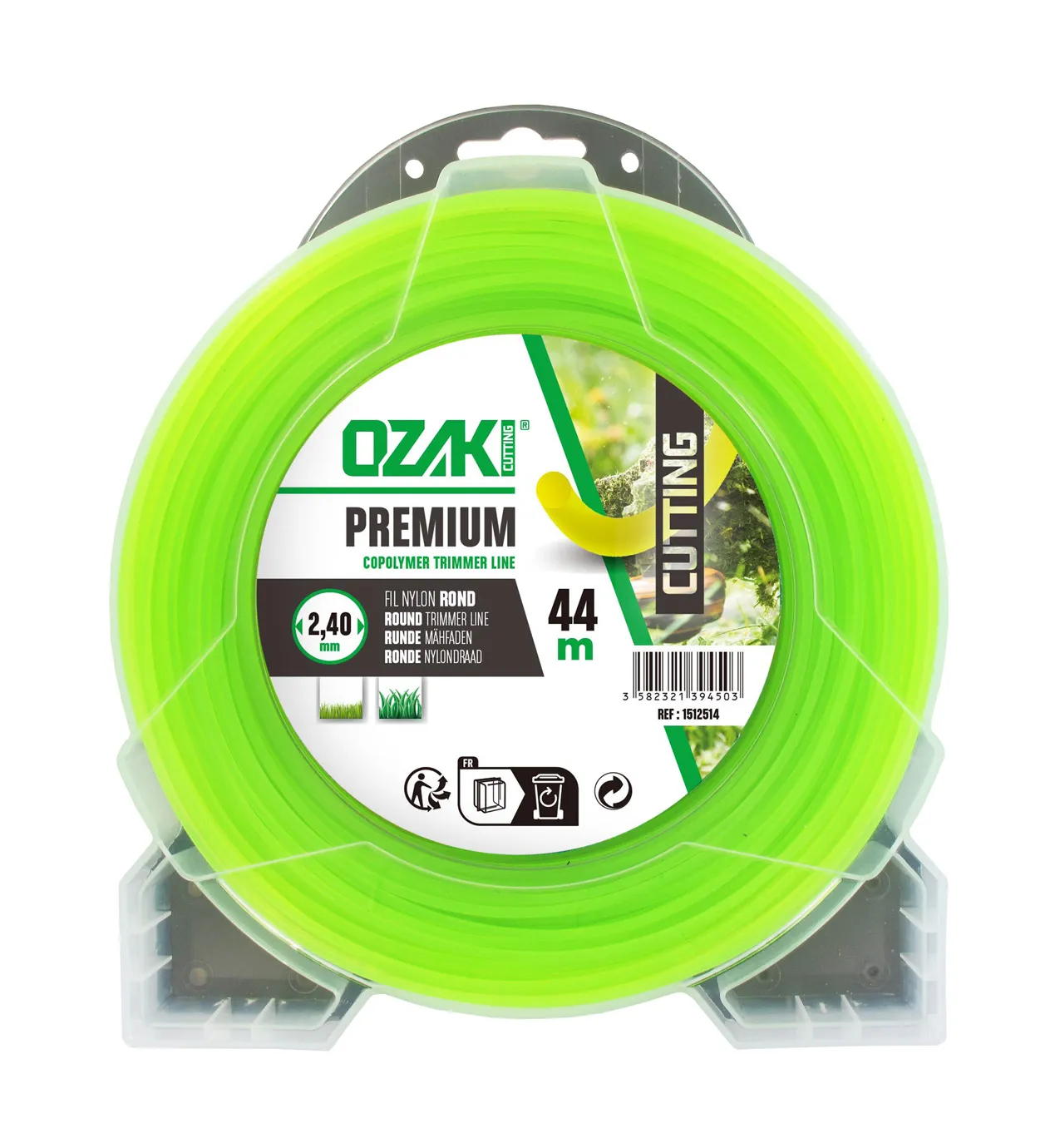 Bobine de fil nylon rond premium 44m Ø 2,40mm
