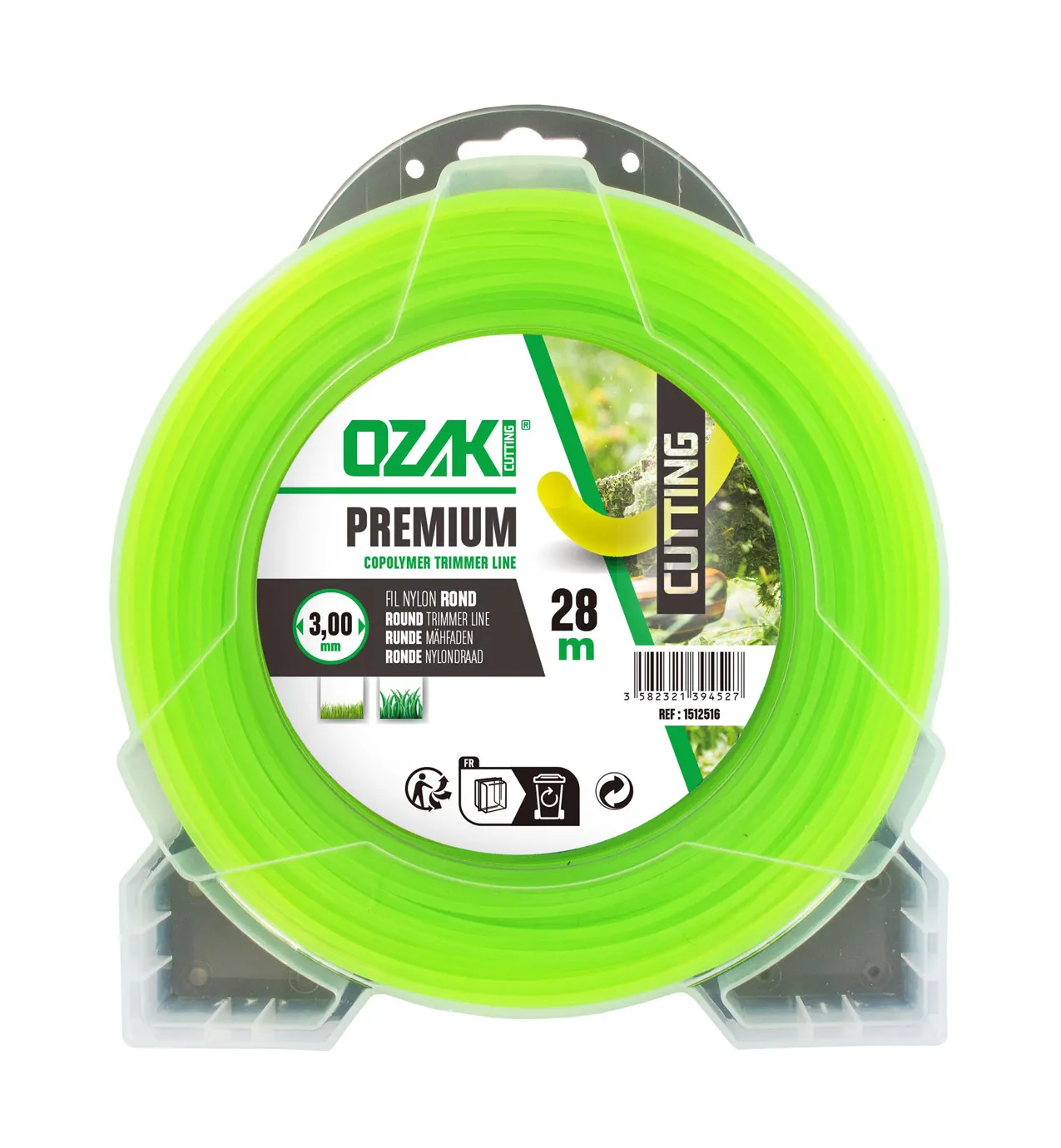 Bobine de fil nylon rond premium 28m Ø 3mm