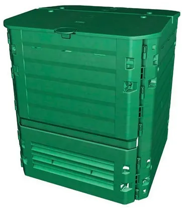 Composteur GARANTIA 400L Vert Thermo King avec Trappes et Couvercle
