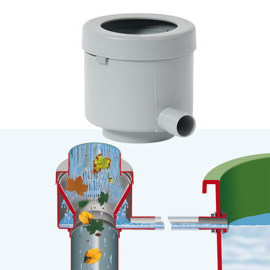 Collecteur filtrant eau de pluie gris eco de luxe