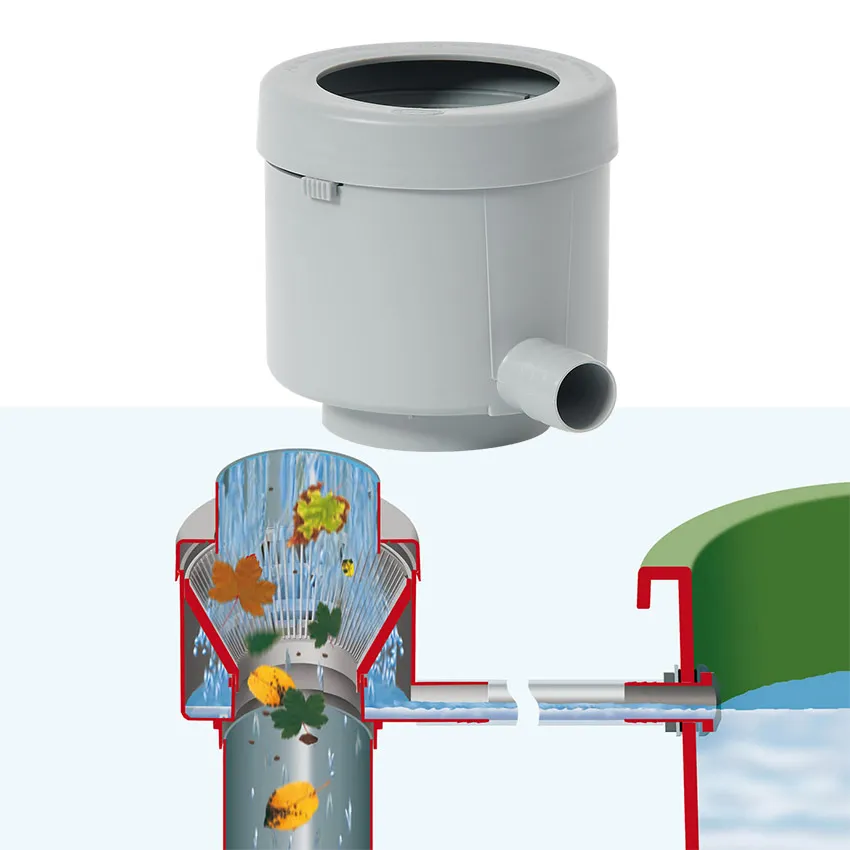 Collecteur Filtrant Eau de Pluie GARANTIA Eco de Luxe gris