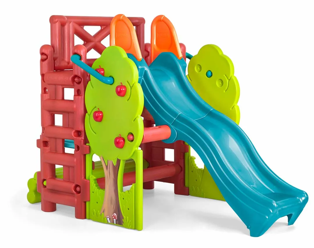 Aire de jeux Maisonnette des bois avec toboggan   Cabane enfant  FEBER