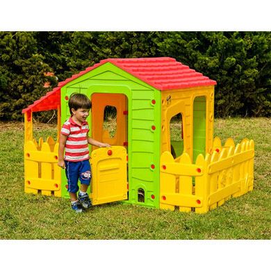 Outsunny Maison de jeu pour Enfants, Maison Intérieure et Extérieure