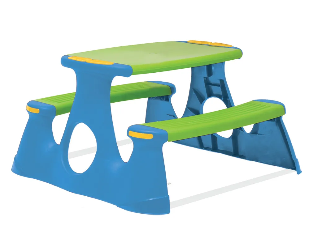 Table de pique nique enfant bleu