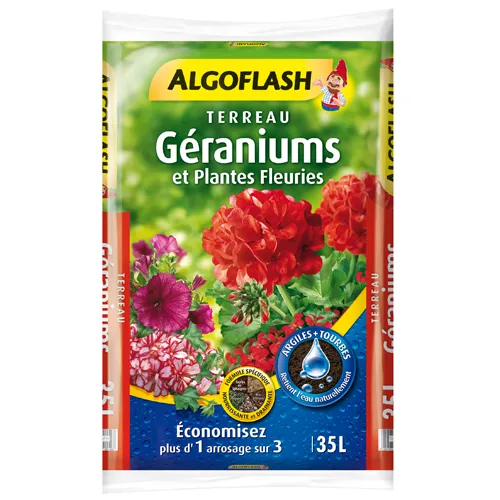Terreau gÃ©ranium et plantes fleuries 35L