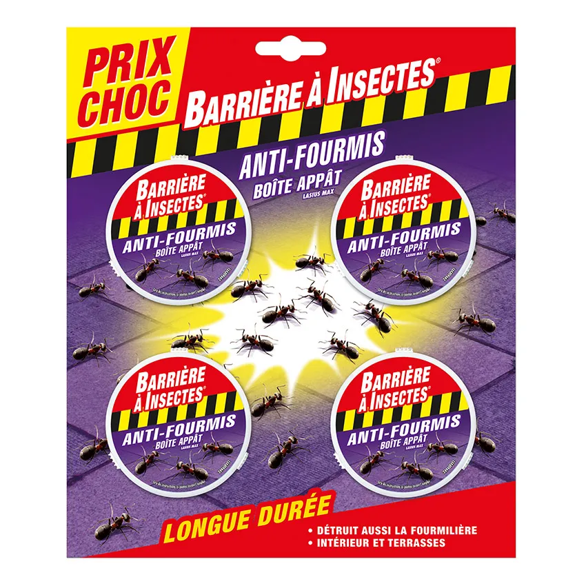 Anti Fourmis BoÃ®te AppÃ¢t - Lot de 4