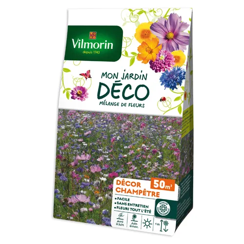 Graines Cosmos Aldebaran Vilmorin - Fleurs Originales Aux Pétales Tubulés - Semis Plein Soleil - Blanc à Rose Vif