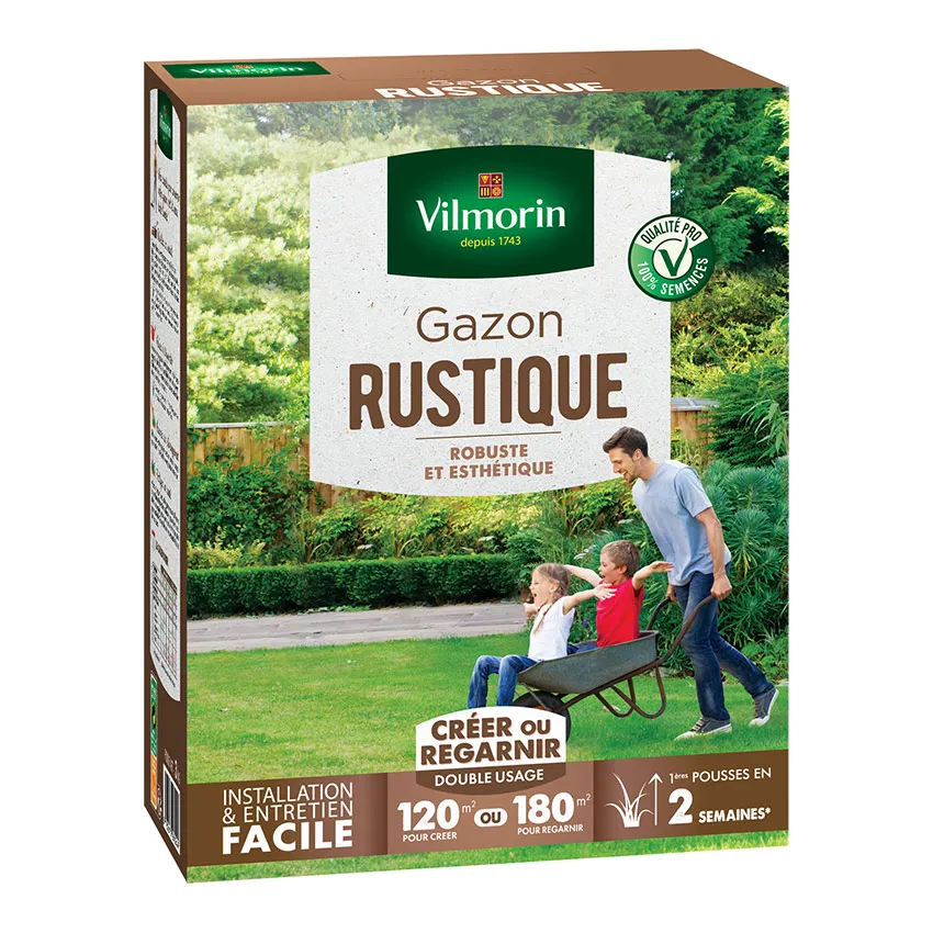 Gazon rustique 3kg pour 120mÂ²