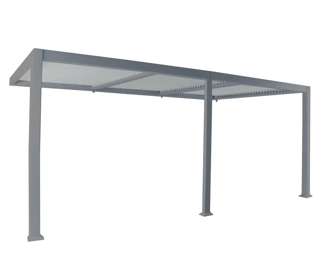 Pergola Bioclimatique AdossÃ©e 5,4x3m   Gris