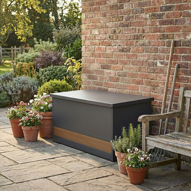Gartenbox TENA Stahl Holzdekor 590L