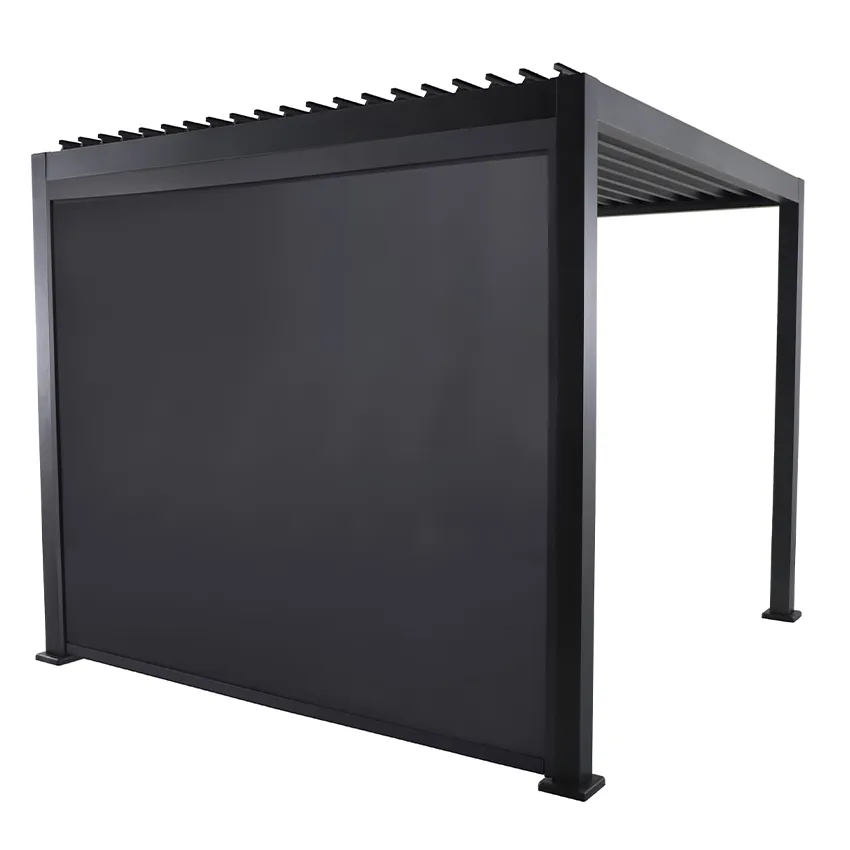 Store de 3m pour Pergola   Aluminium   TextilÃ¨ne   Gris Anthracite