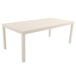 Table de Jardin MALAGA en Aluminium - 2/3M - Coloris Sable - OOGarden