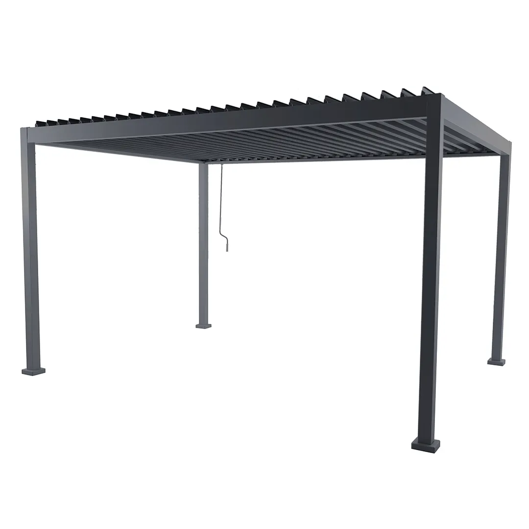 Pergola Bioclimatique Autoportante en Aluminium 4x3m Anthracite