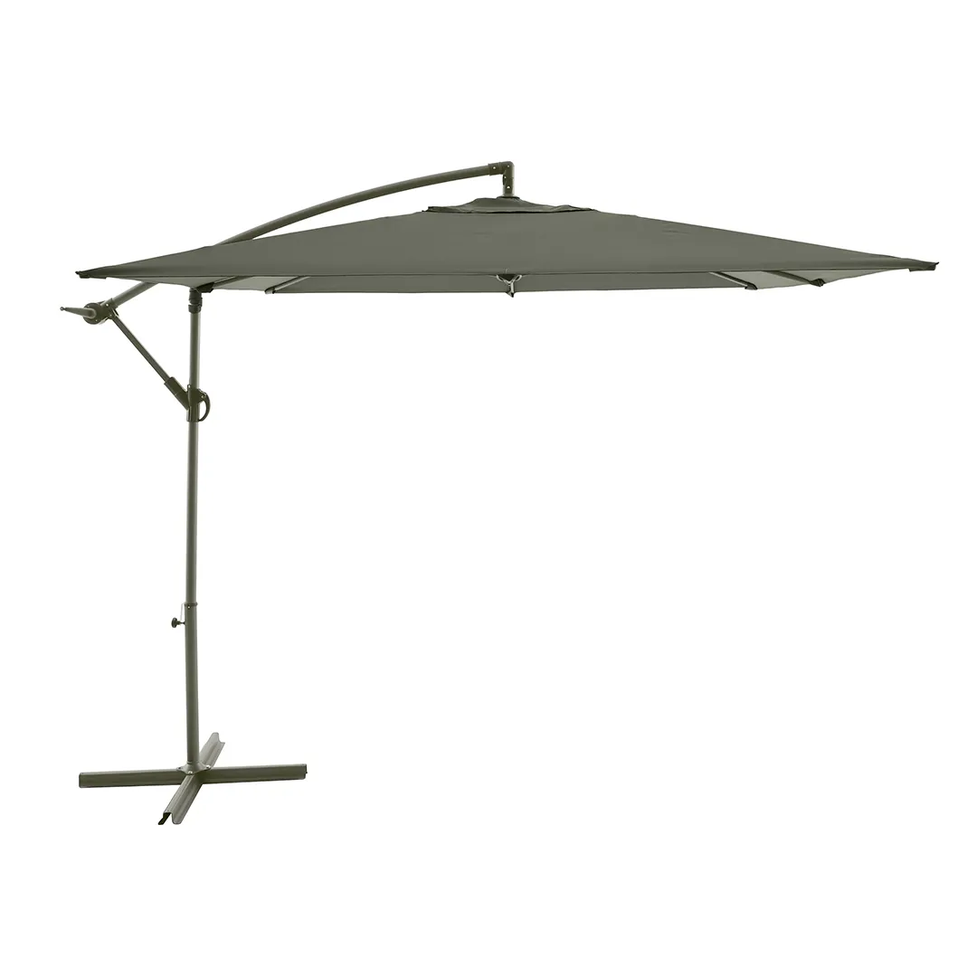 Parasol déporté NOUMÉA 2,5x2,5m coloris kaki