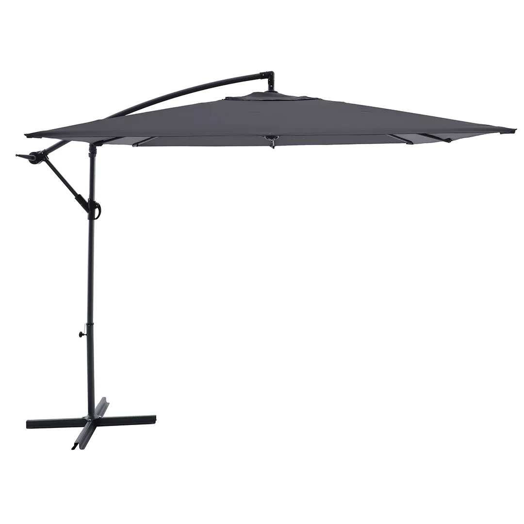 Parasol déporté NOUMÉA 2,5x2,5m coloris anthracite