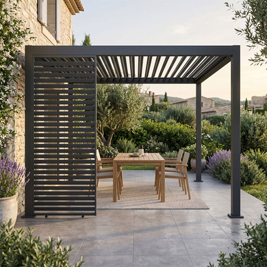 Persienne 90cm pour pergola bioclimatique 3M anthracite - OOGarden