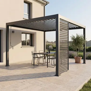Persienne 90cm pour pergola bioclimatique 3M anthracite - OOGarden