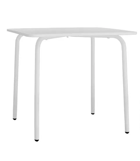 Table de jardin mÃ©tal pour enfant   coloris blanc