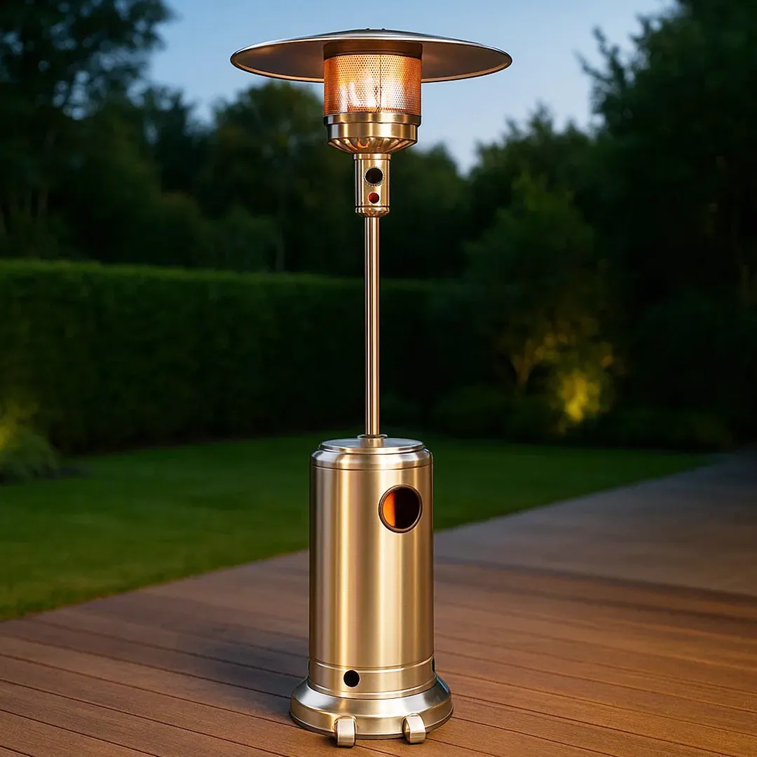 Parasol chauffant au gaz 13 KW Inox