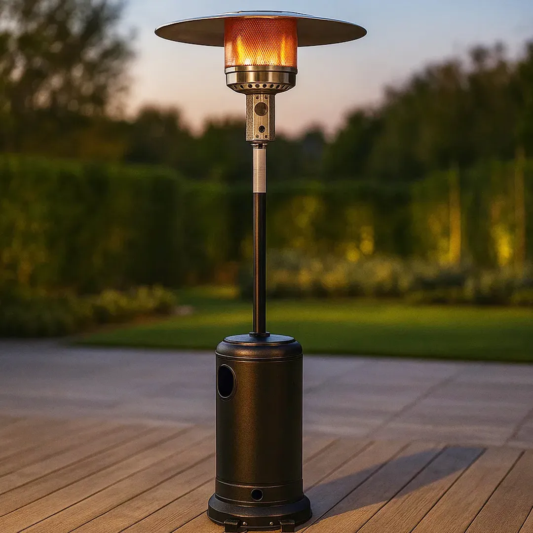 Parasol chauffant au gaz 13 KW Noir mat