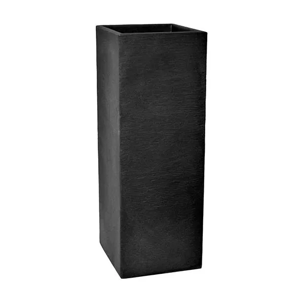 Pot de fleurs carrÃ© haut en rÃ©sine STONE 30x30cm   Anthracite