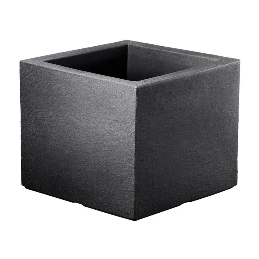 Pot carrÃ© STONE 40x40   Anthracite   25L