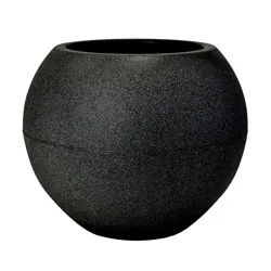 Pot de fleurs en plastique BOWL STONE   D.40 cm   30L   Anthracite