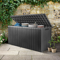 Coffre de jardin OLAF en résine Aspect bois 268L - OOGarden
