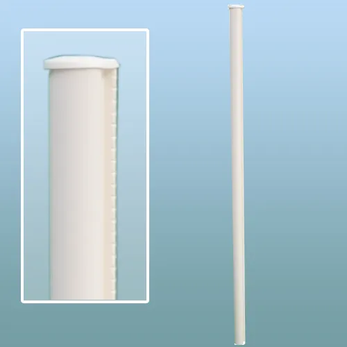 Poteau pour panneau rigide diamÃ¨tre 48 mm H 1.10m blanc