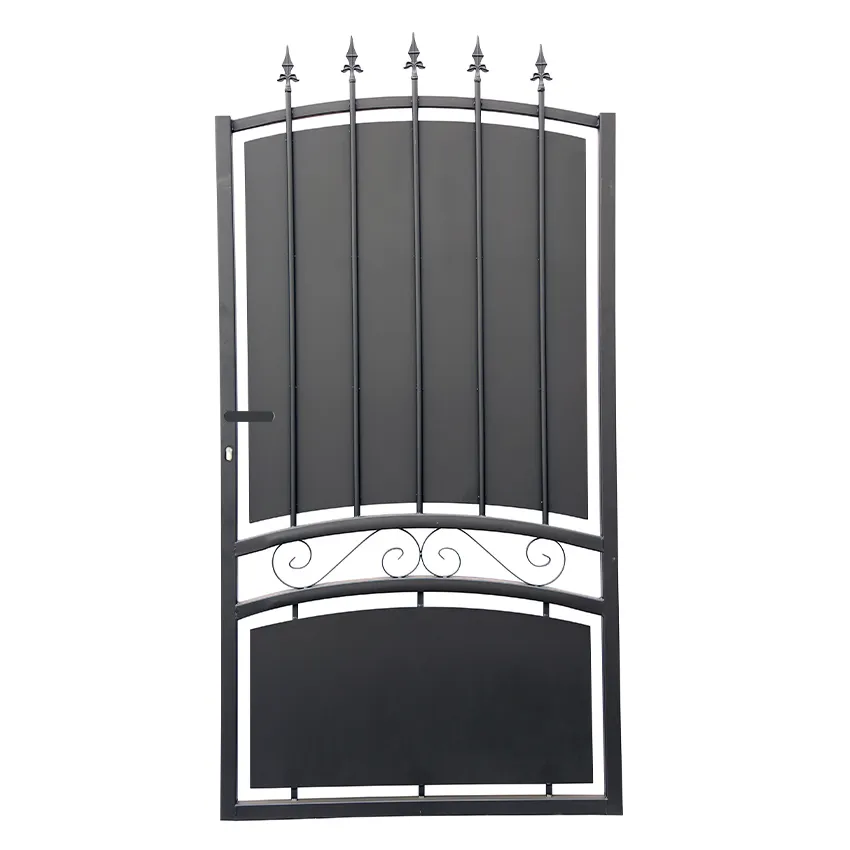 Portillon Acier MOLENE Noir mat   Hauteur 1m95