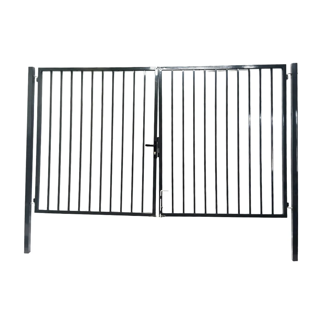 Portail de Jardin BarreaudÃ© Gris   Largeur 3m   Hauteur 1m80