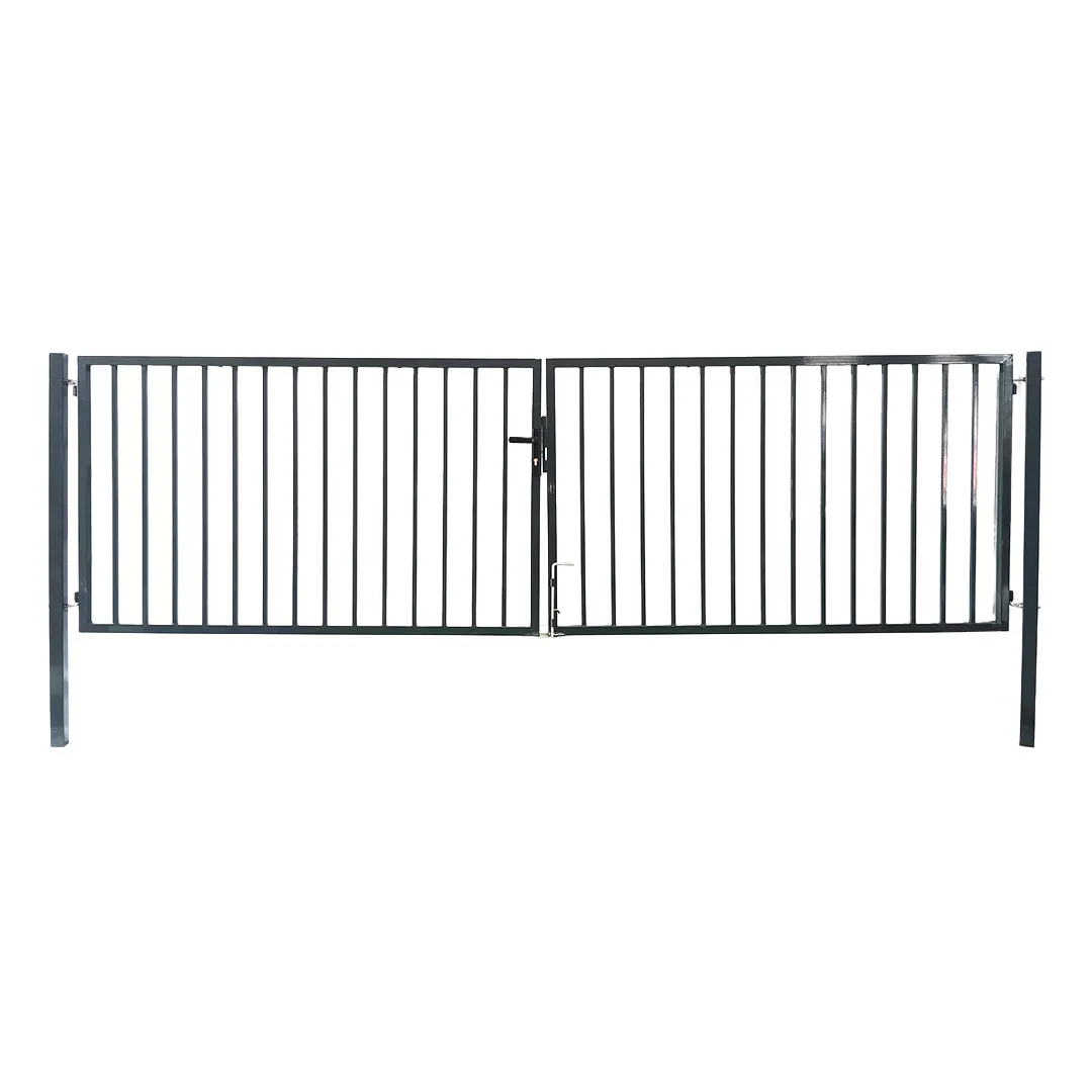 Portail de Jardin BarreaudÃ© Gris   Largeur 4m   Hauteur 1m20