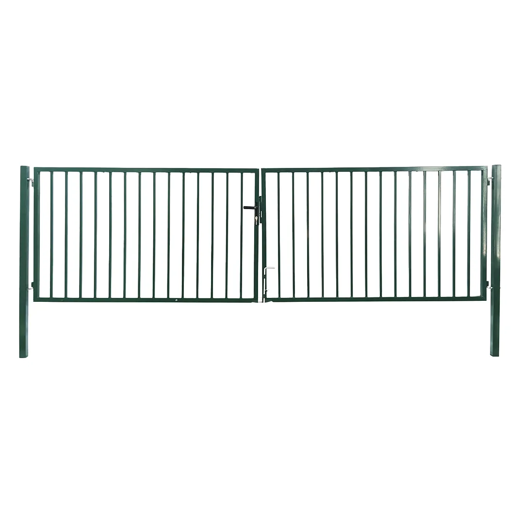 Portail de Jardin BarreaudÃ© Vert   Largeur 4m   Hauteur 1m20