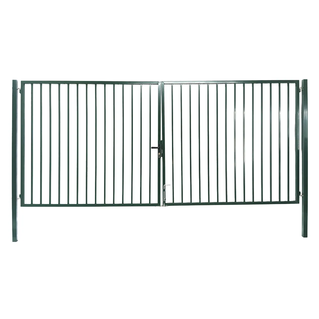 Portail de Jardin BarreaudÃ© Vert   Largeur 4m   Hauteur 1m80