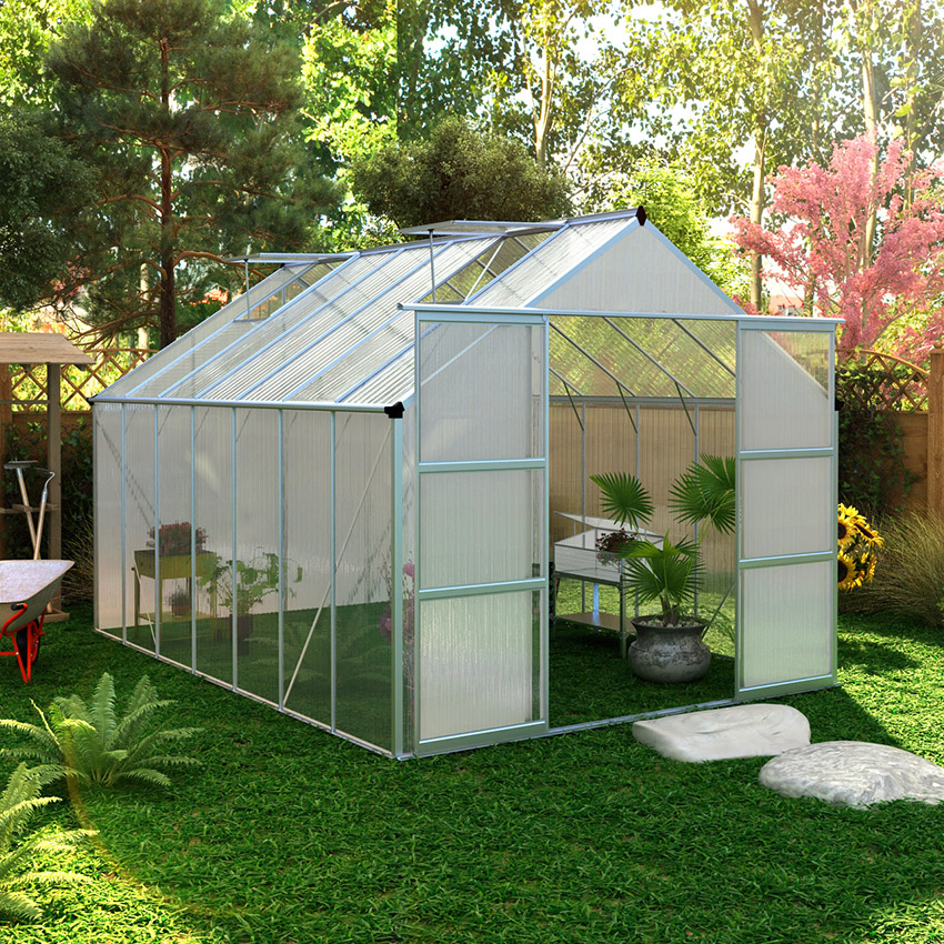 Serre de jardin polycarbonate transparent 4,6m² - OOGarden