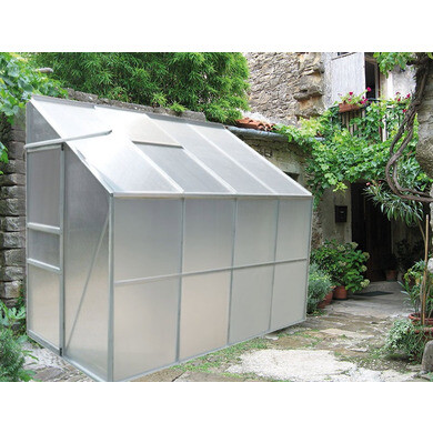 Serre de jardin adossée polycarbonate 3,15 m²