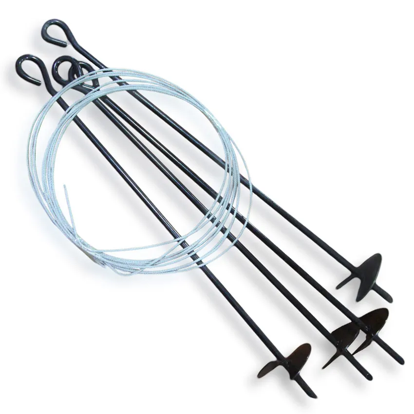 Kit d'ancrage Sol Mou pour Abri de Jardin et Garages en MÃ©tal