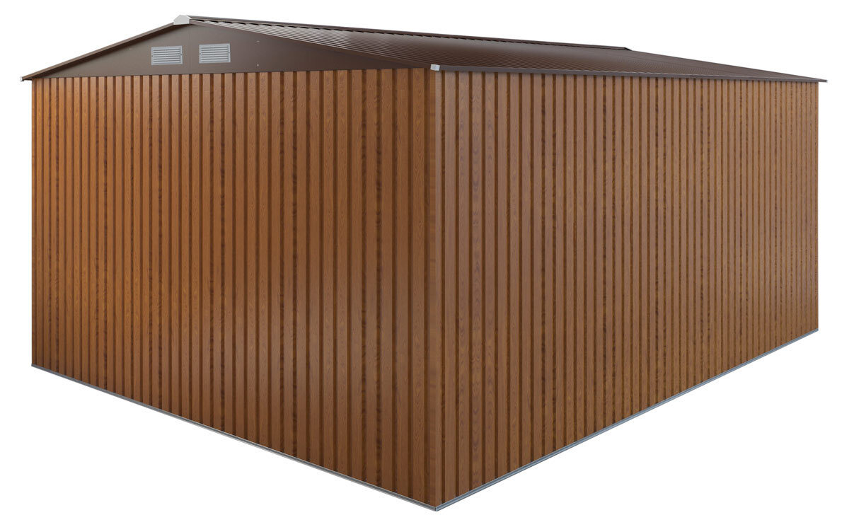 Garage En M tal Imitation Bois De 18m Ancrage OOGarden garage-en-m-tal-imitation-bois-de-18m-ancrage-oogarden