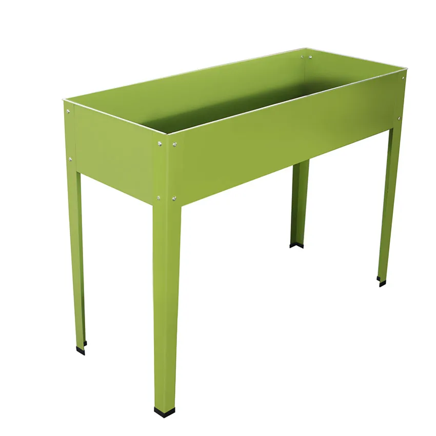 JardiniÃ¨re urbaine 100x40x84 cm en acier galvanisÃ©   finition verte