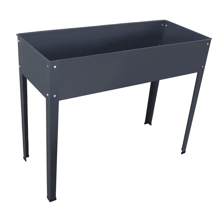 JardiniÃ¨re urbaine 100x40x84 cm en acier galvanisÃ©   finition grise