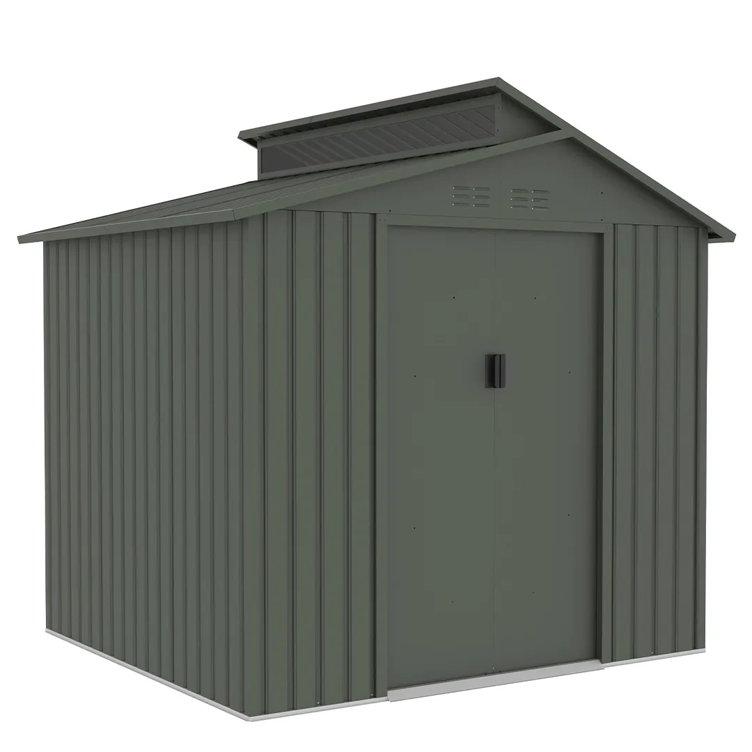 Abri de jardin mÃ©tal 4mÂ² JEF Vert