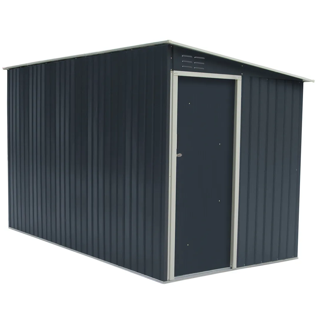 Abri de jardin mÃ©tal 5.5m2 adossable Gris